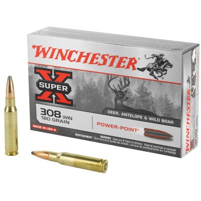 Winchester Ammunition Super-X, 308WIN, 180 Grain, Power Point, 20 Round Box X3086