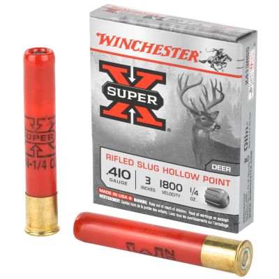 Winchester Ammunition Super-X, 410 Gauge, 3", 0.25 oz., Slug, 5 Round Box X413RS5