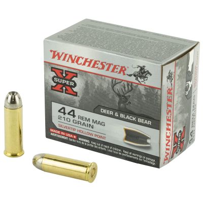 Winchester Ammunition Super-X, 44MAG, 210 Grain, Silvertip Hollow Point, 20 Round Box X44MS