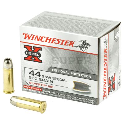 Winchester Ammunition Super-X, 44 Special, 200 Grain, Silvertip Jacketed Hollow Point, 20 Round Box X44STHPS2