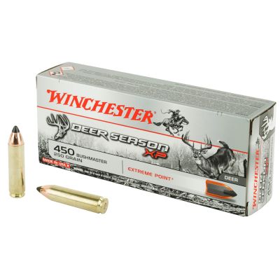 Winchester Ammunition Deer Season, 450 BUSHMASTER, 250 Grain, Poly Tip, 20 Round Box X450DS