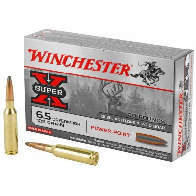 Winchester Ammunition Super-X, 6.5 Creedmoor, 129 Grain, Power Point, 20 Round Box X651
