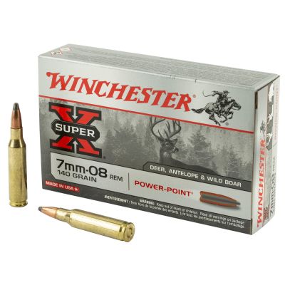 Winchester Ammunition Super-X, 7MM-08 Remington, 140 Grain, Power Point, 20 Round Box X708