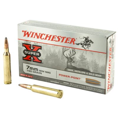 Winchester Ammunition Super-X, 7MM REM, 150 Grain, Power Point, 20 Round Box X7MMR1