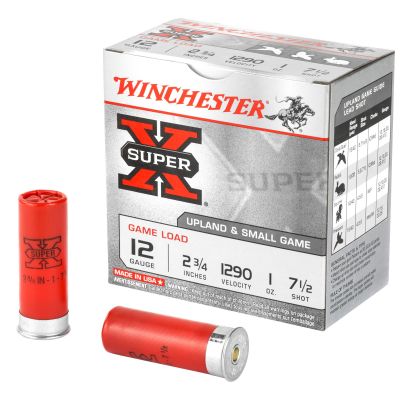 Winchester Ammunition Super-X, 12 Gauge, 2.75", Game Load, #7.5, 1 oz., Shotshell, 25 Round Box XU127