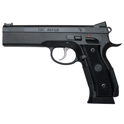 CZ-USA A01-LD Custom Full Size Frame 9mm Luger 19+1, 4.93" Black Match Grade Bull Steel Barrel