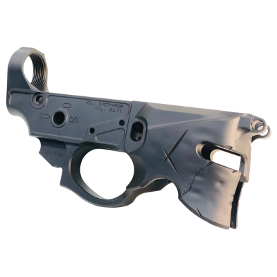 Sharps Bros Overthrow Stripped Lower Multi-Caliber Black Anodized Finish 7075-T6 Aluminum Compatible w/Mil-Spec Ar-15 Internal Parts