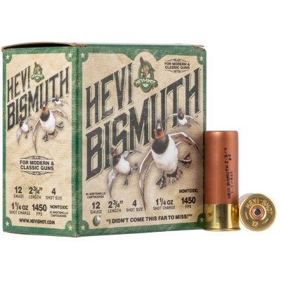 Hevishot Hevi-Bismuth 12 Gauge #4, 2.75in, 1 1/4oz, 25rd Box