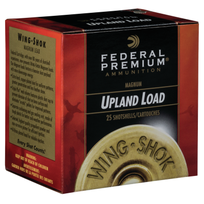 Federal Premium Upland Wing Shok 16 Gauge #4 Copper Plated Lead Shot 2.75in, 1 1/8oz, 25rd Box