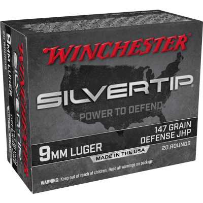 Winchester 9mm 147gr Silvertip JHP 20rd Box