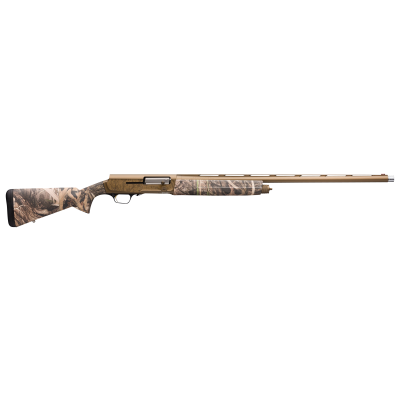 Browning A5 Wicked Wing Full Size 12 Gauge Semi-Auto 3.50" 4+1 26" Burnt Bronze Cerakote Back-Bored Vent Rib Barrel, Burnt Bronze Camo Cerakote Aluminum Receiver, Humpback Mossy Oak Shadow Grass Habitat Synthetic Stock Right Hand