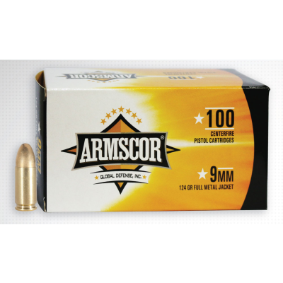 Armscor 9mm 124gr FMJ 100rd Value Pack