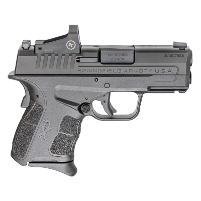 Springfield Armory XD-S Mod.2 OSP Compact 45 ACP 5+1/6+1, 3.30" Black Melonite Hammer Forged Steel Barrel & Optic Ready/Serrated Slide, Black Polymer Frame w/Picatinny Rail, Adaptive Textured Grip, Features Crimson Trace Red Dot, Right Hand
