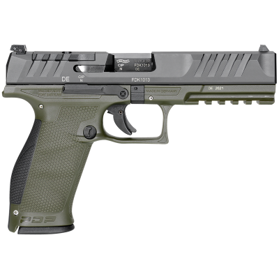 Walther Arms PDP Full Size 9mm 4.5 Full OD Green Optic Ready 18+1
