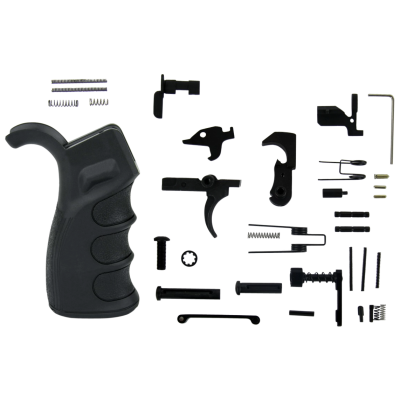 Tacfire Lower Parts Kit AR-15, Black PGAR-B Grip Included