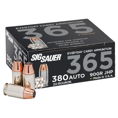 Sig Sauer 380 ACP 90gr V-Crown 20rd Box