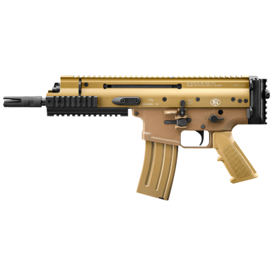 FN SCAR 15P 5.56x45mm NATO 30+1 7.50" Chrome-Lined Barrel, Flat Dark Earth, A2 Polymer Grip, Picatinny Stock Adapter, 3 Prong Flash Hider