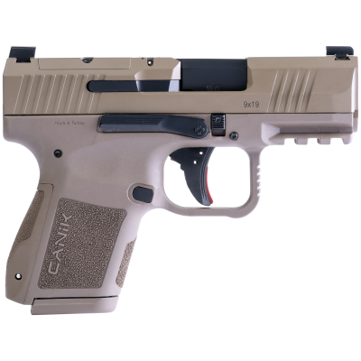 Canik Mete MC9 9mm Luger 12+1/15+1 3.18" Black Steel Barrel, Flat Dark Earth Cerakote Optic Ready/Serrated Slide, FDE Polymer Frame w/Picatinny Rail, Textured Flat Dark Earth Polymer Grips