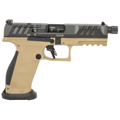 Walther Arms PDP Pro SD Full Size 9mm Luger 18+1 5.10" Black Steel Threaded Barrel, Black Optic Ready/Serrated Slide, Flat Dark Earth Polymer Frame 