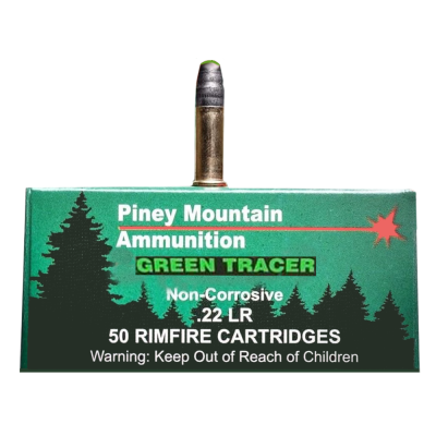 Piney Mountain Green Tracer Non Corrosive 22 LR 40gr Lead Round Nose 50rd Box