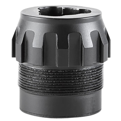 Dead Air DA444 P-Series 3-Lug Adapter – Black Stainless Steel, Fits Primal/Wolfman/Ghost 45