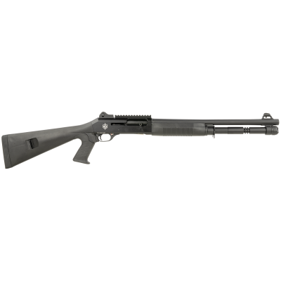 MAC 1014 12 Gauge 3" 5+1 18.50" Black Synthetic Furniture Fixed Pistol Grip Stock Ghost Ring Sight Optics Mount 3 Chokes