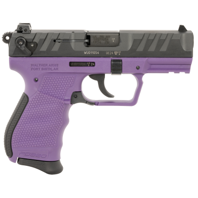 Walther Arms PD380 Carry Frame 380 ACP 9+1 3.70" Black Stainless Steel Barrel, Purple Polymer Frame w/Picatinny Rail, Textured Wraparound Grip