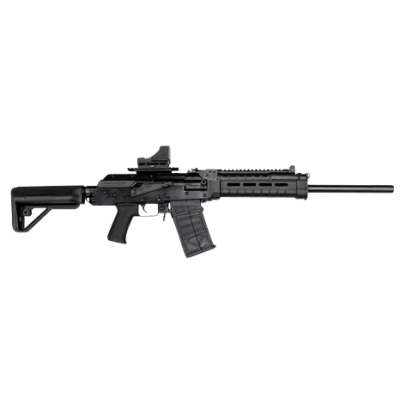 JTS Shotgun M12AK T1 12 Gauge Semi-Auto 5+1 (2.75") 3" 18.70" Chrome-Lined Barrel, Black, M-Lok Handgaurd, Fixed Stock, Adj. Gas Block, 3 Chokes, Includes Red Dot