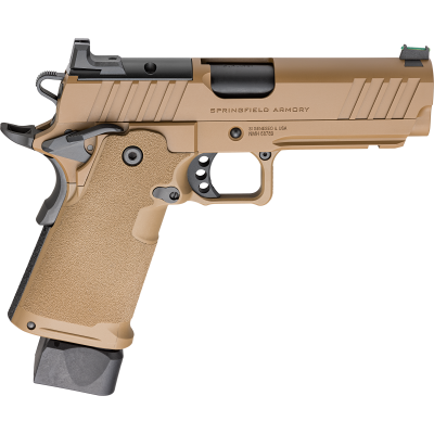 Springfield Armory 1911 DS Prodigy 9mm 20+1 17+1 4.25" Coyote Brown Cerakote Optic Ready Carbon Steel Slide Polymer Grip