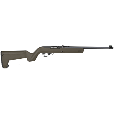 Ruger 32013 10/22 Takedown Sports South Exclusive Full Size 22 LR 10+1 16.40" Blued Threaded Barrel, Satin Black Steel Receiver w/Scope Base Adapter, Magpul X-22 Backpacker OD Green Synthetic Stock, Right Hand