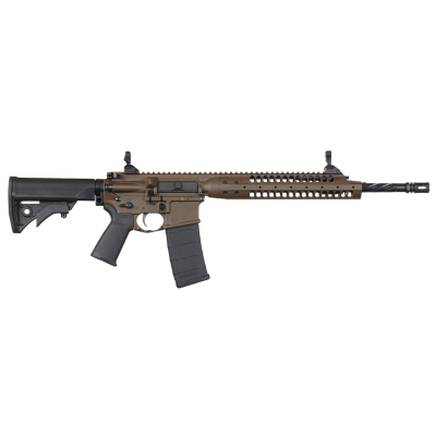 LWRC Individual Carbine A5 5.56x45mm NATO 16.10" 30+1 Patriot Brown Black Adjustable Stock Black Magpul MOE+ Grip