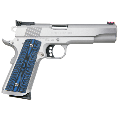 Colt Gold Cup Trophy O5072XE 9mm Luger – 5" Barrel, Stainless Steel, Blue G10 Grips, Ambidextrous