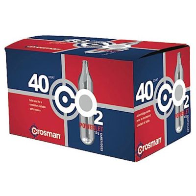 Crosman Powerlet, Cros 23140       Powerlet 12g Co2 Cylinders 40pk