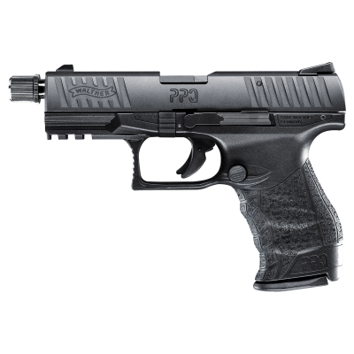 Walther Arms PPQ M2 SD Tactical 22 LR 12+1 4" Black Steel Threaded Barrel, Matte Black Tenifer Serrated Aluminum Slide, Black Polymer Frame w/Picatinny Rail, Black Polymer Grip, Ambidextrous Slide Safety