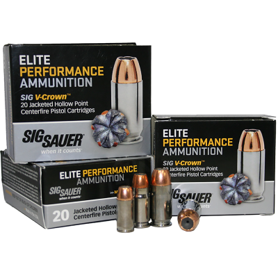 Sig Sauer Elite Performance V-Crown 9mm 115gr JHP 20rd Box