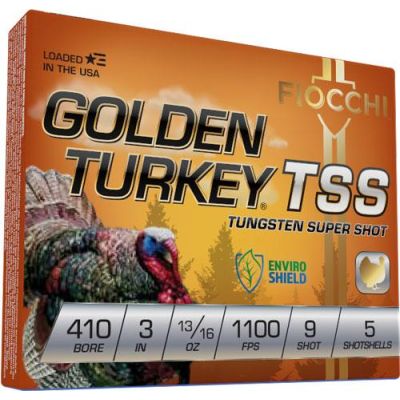 Fiocchi Gldn Turkey Tss 410 3" - 5rd 10bx-cs 1100fps 13-16oz #9