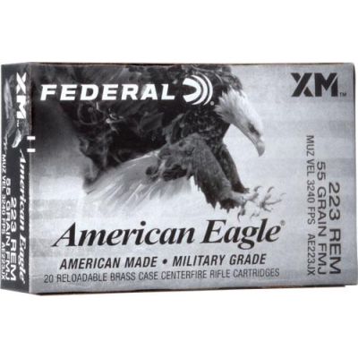 Federal American Eagle Tactical 223 Rem 55gr FMJBT 20rd Box
