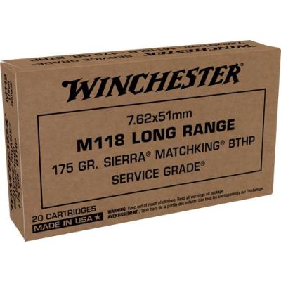 Winchester 7.62x51 Nato 175gr Matchking BTHP 20rd Box
