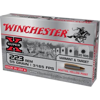 Winchester Super-X 223 Rem 55gr BTHP 20rd Box