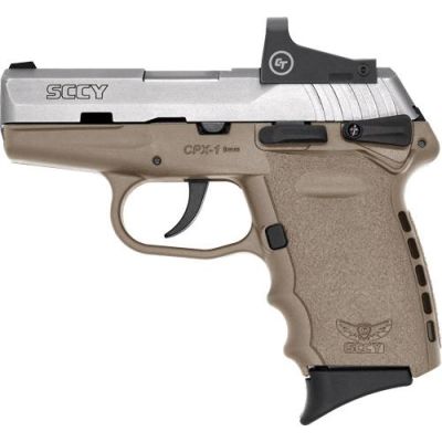 Sccy Cpx1 W-red Dot Dao 9mm - 10rd Ss-fde W-safety