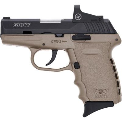 Sccy Cpx2 W-red Dot Dao 9mm - 10rd Black-FDE W-o Safety
