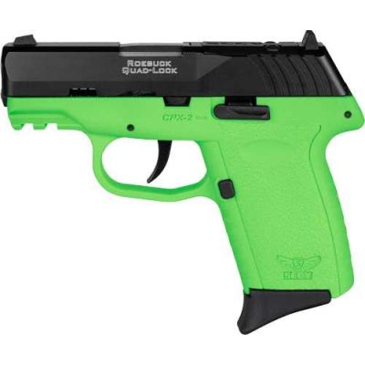 SCCY Cpx2-CB Pistol Gen 3 9mm - 10rd Black-lime W-O Safety