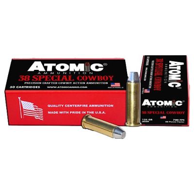 Atomic Cowboy .38 Spl 125gr Lead RNFP 50Rd Box