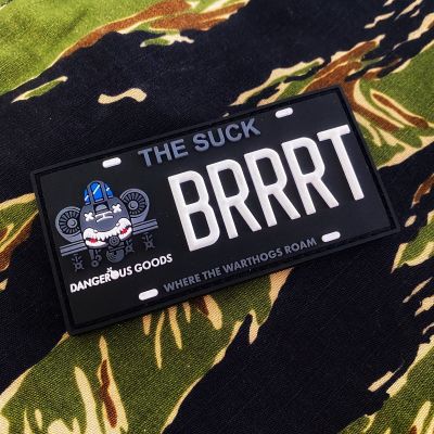 THE SUCK A10 Warthog BRRRT License Plate Morale Patch