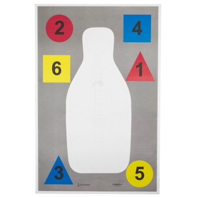 Action Target Anatomy and Command Training Target, Vital Anatomy and Shapes - 10 Pack