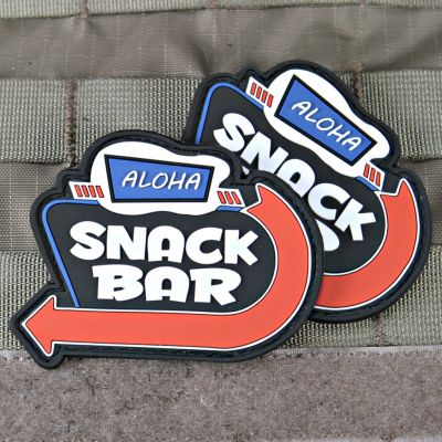 ALOHA SNACK BAR MORALE PATCH-Red, White & Blue