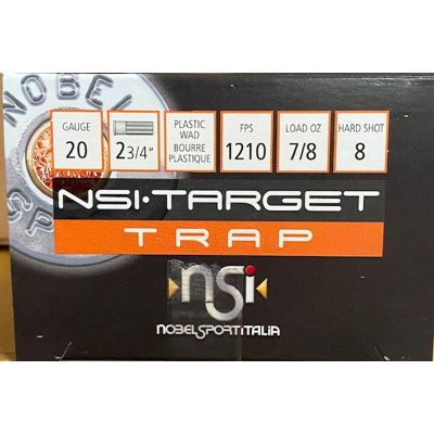 NobelSport Italia 20 Gauge 2.75", #8, 7/8oz, 250rd Case