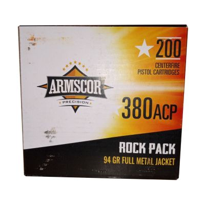 Armscor 380 ACP 94gr FMJ 200rd Box