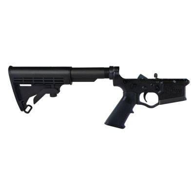 ATI OMNI HYBRID Polymer MULTI-CAL Complete Lower Receiver with Collapsible Stock - Black