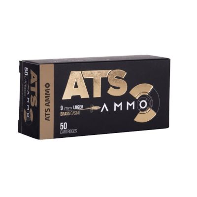 ATS Ammo 9mm 124gr FMJ 1000rd Case - Free Shipping!!
